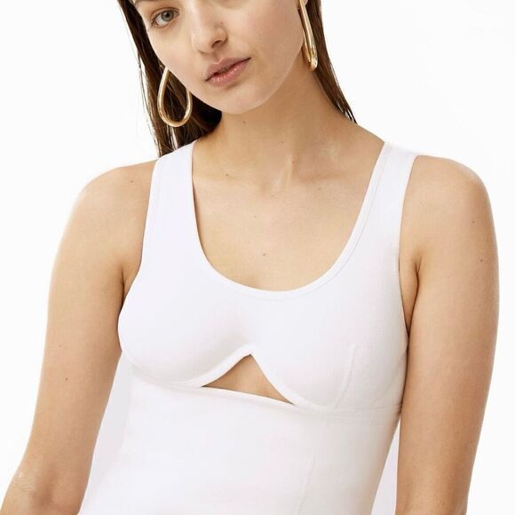 NEW Dodiee Dress Anne Sculpt Knit Mini Dress White Size S - Picture 6 of 14